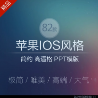 IOS高端大气PPT模板简约欧美风格商务工作总结小清新教育学生课件