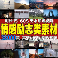 励志解压正能量短视频人物情感高清抖音快手自媒体剪辑热门素材