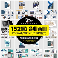 企业画册手册宣传册公司word介绍商业创意PSD/AI模板CDR设计素材