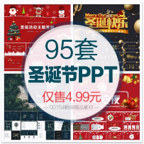 圣诞节PPT模板 圣诞节主题庆典 商务活动策划动态PPT模板