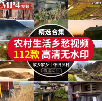 农村生活景象视频素材故乡怀念怀旧家乡愁农民工种庄稼短视频素材