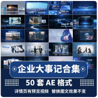 企业大事记公司企业回顾时间轴历程大事记图文展示视频素材AE模板